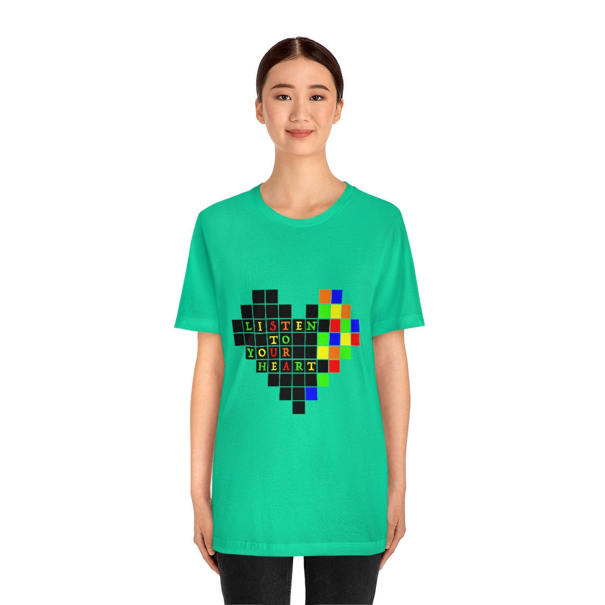 Unisex Jersey Short Sleeve Tee "Listen to your heart"