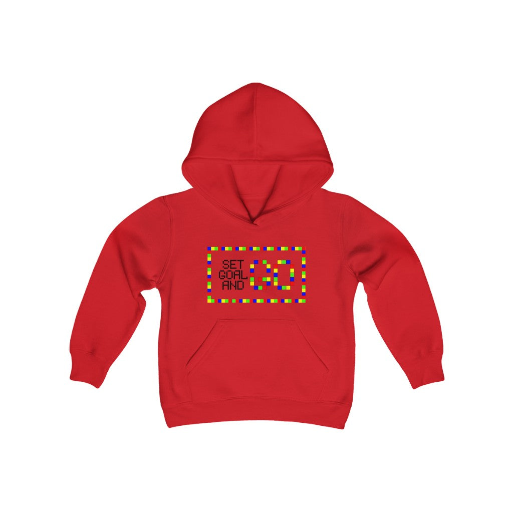 Youth Heavy Blend Hooded Sweatshirt "Set goal and GO"