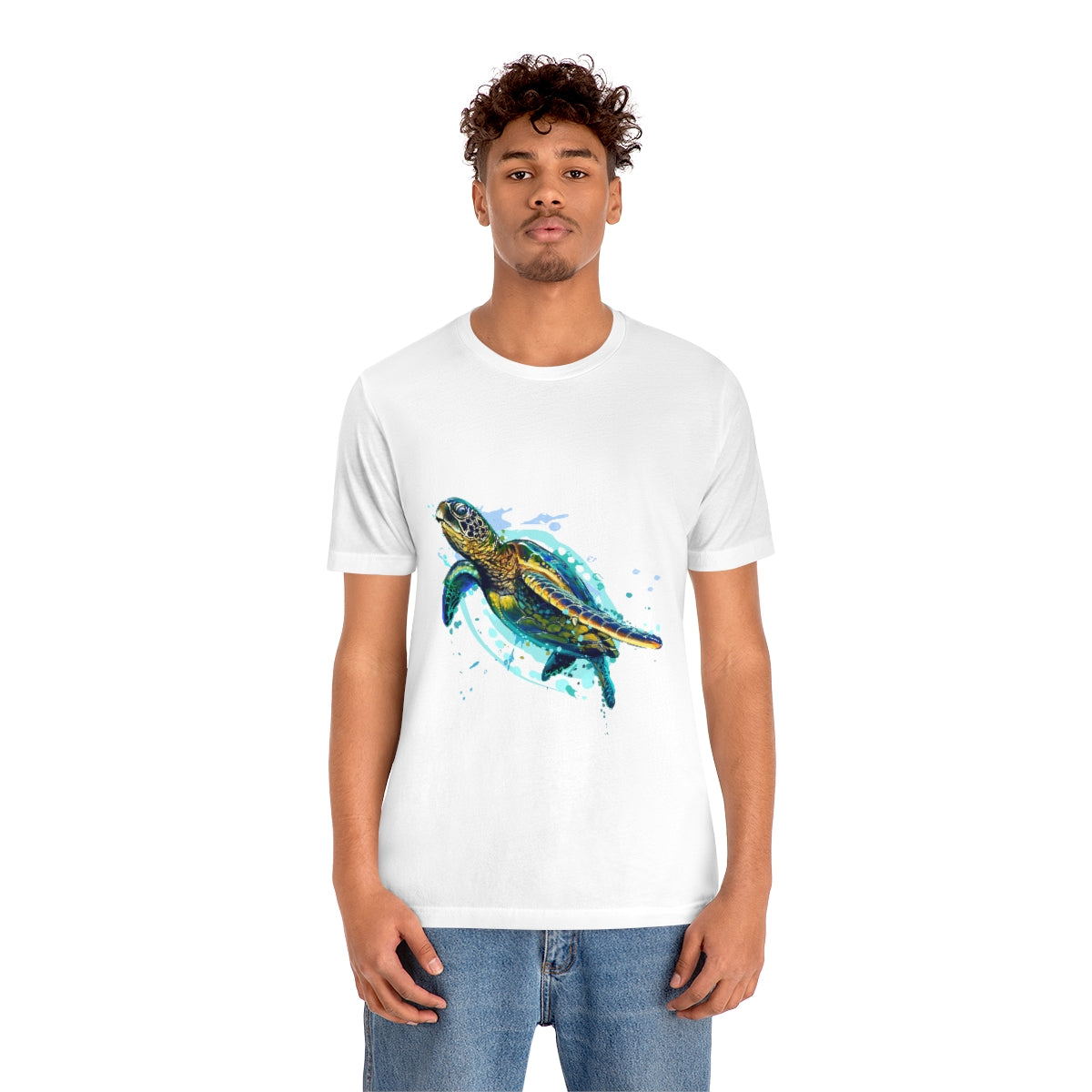 Unisex Jersey Short Sleeve Tee "Sea colorful turtle"