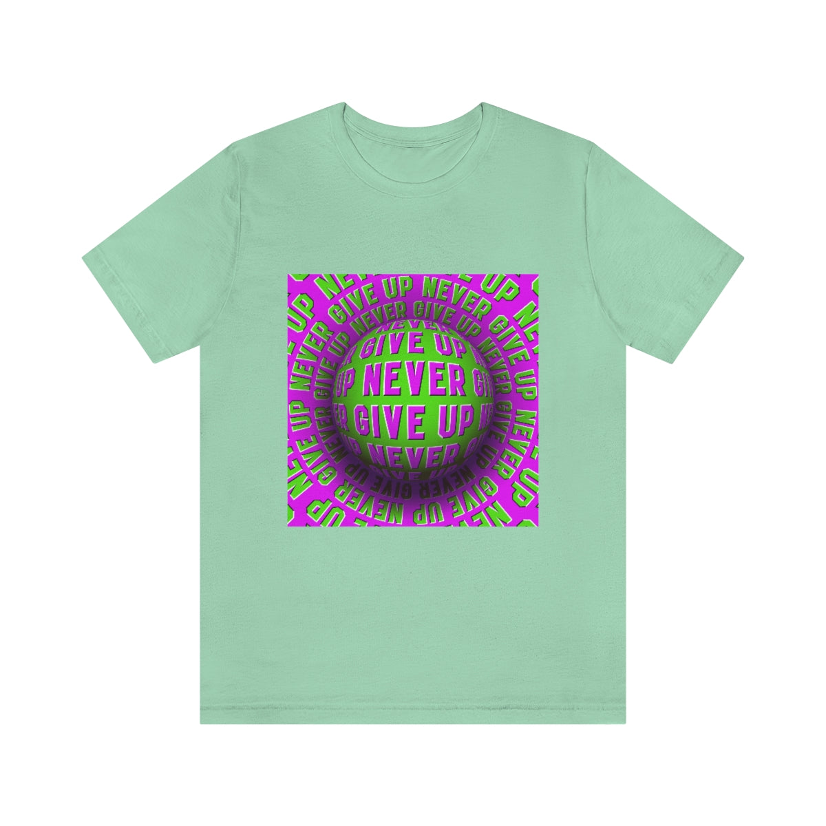 Unisex Jersey Short Sleeve Tee "Optical illusion Never give up"