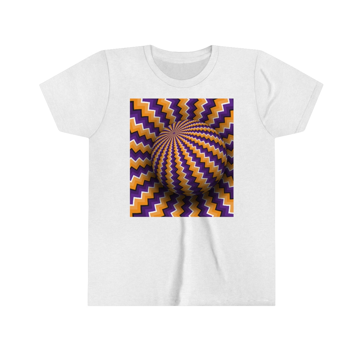 Youth Short Sleeve Tee "Optical illusion Purple sphere"