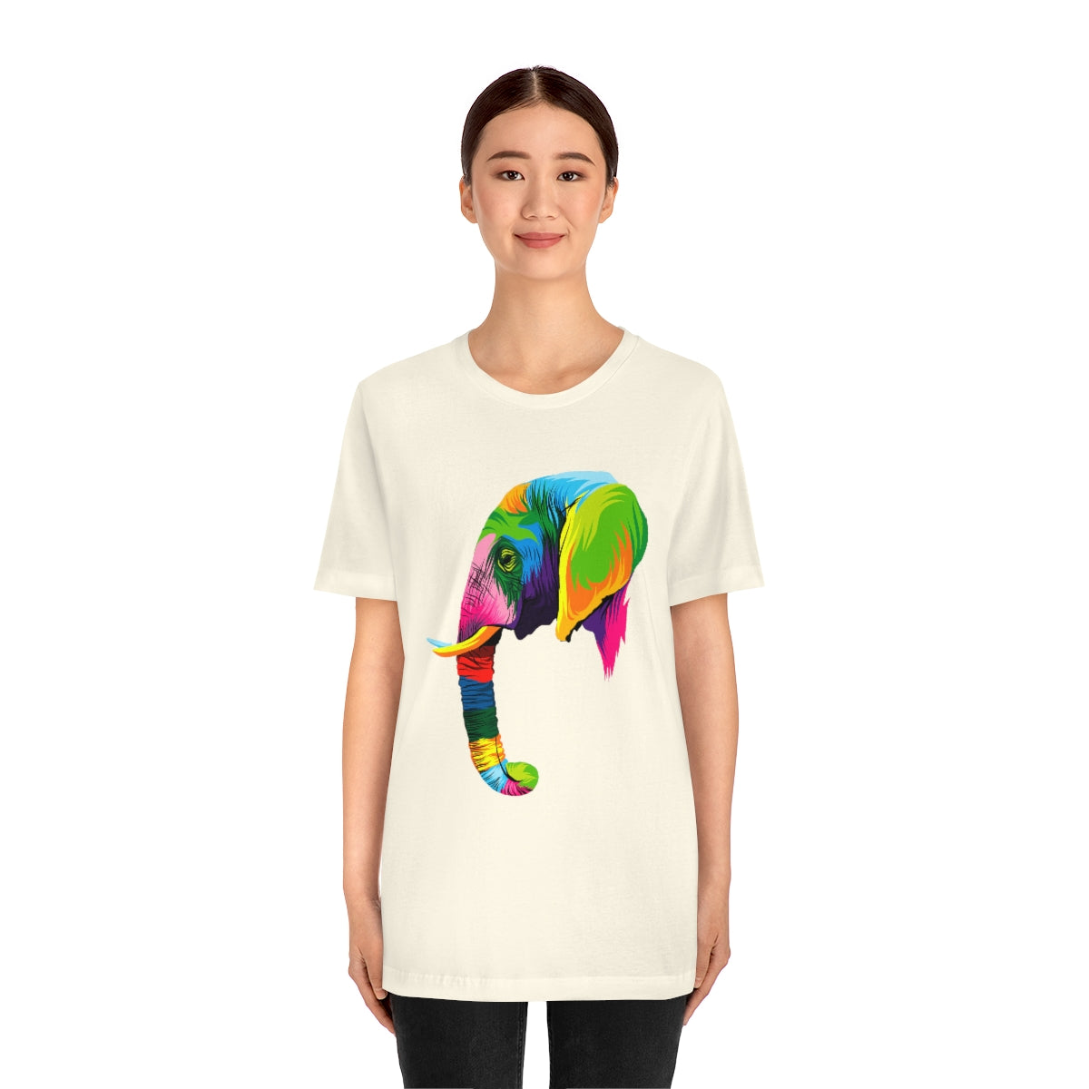 Unisex Jersey Short Sleeve Tee "Abstract colorful elephant"