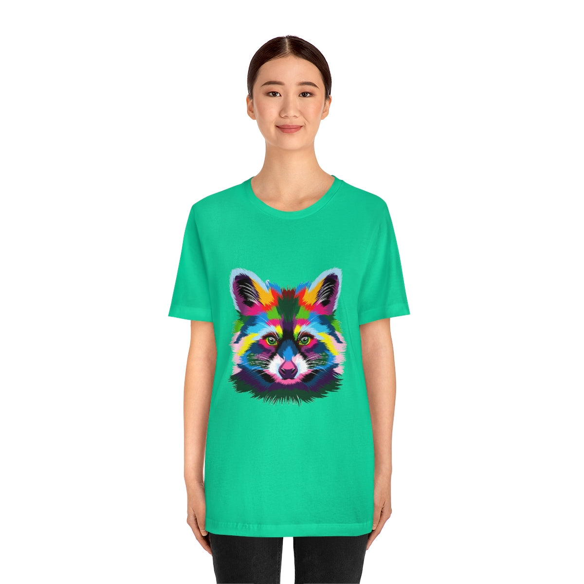 Unisex Jersey Short Sleeve Tee "Abstract colorful raccoon"