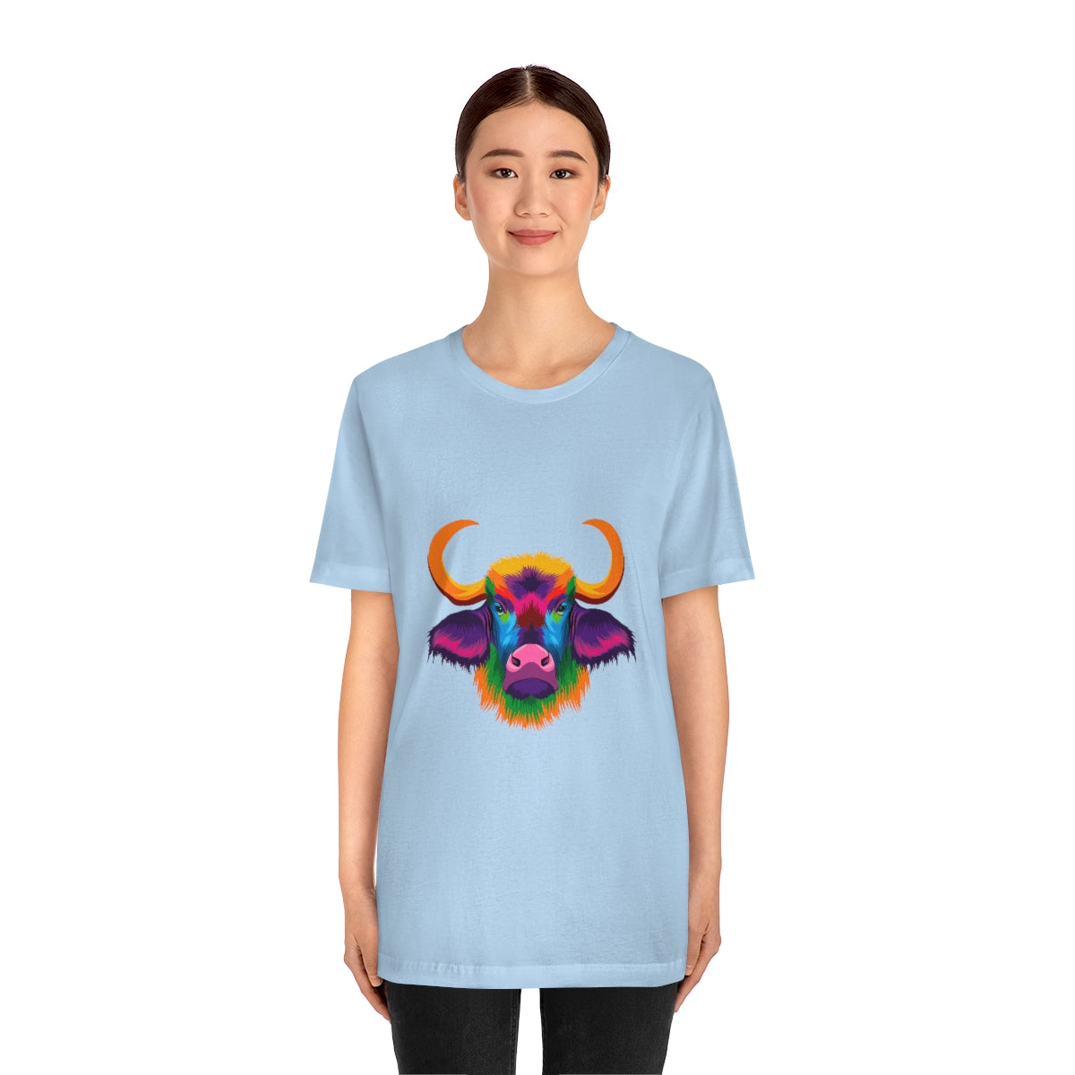 Unisex Jersey Short Sleeve Tee "Abstract colorful bison"