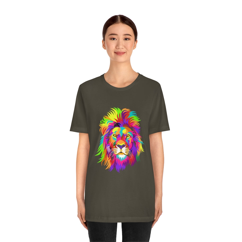 Unisex Jersey Short Sleeve Tee "Colourful lion"