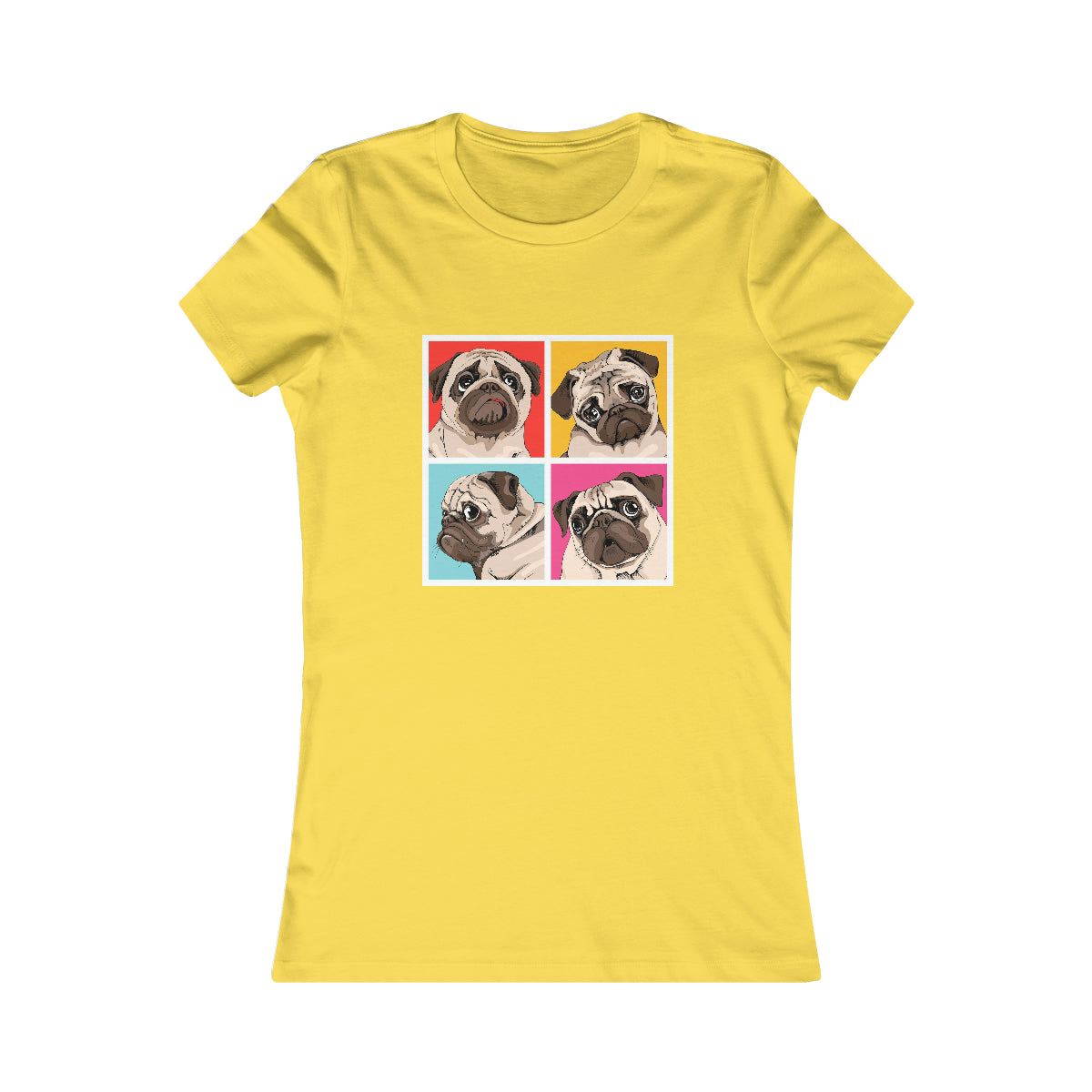 Women's Favorite Tee "Four Pugs"