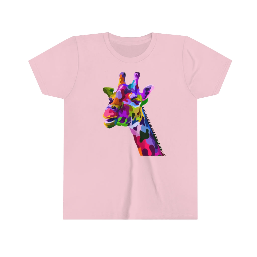 Youth Short Sleeve Tee "Abstract colorful geraffe"