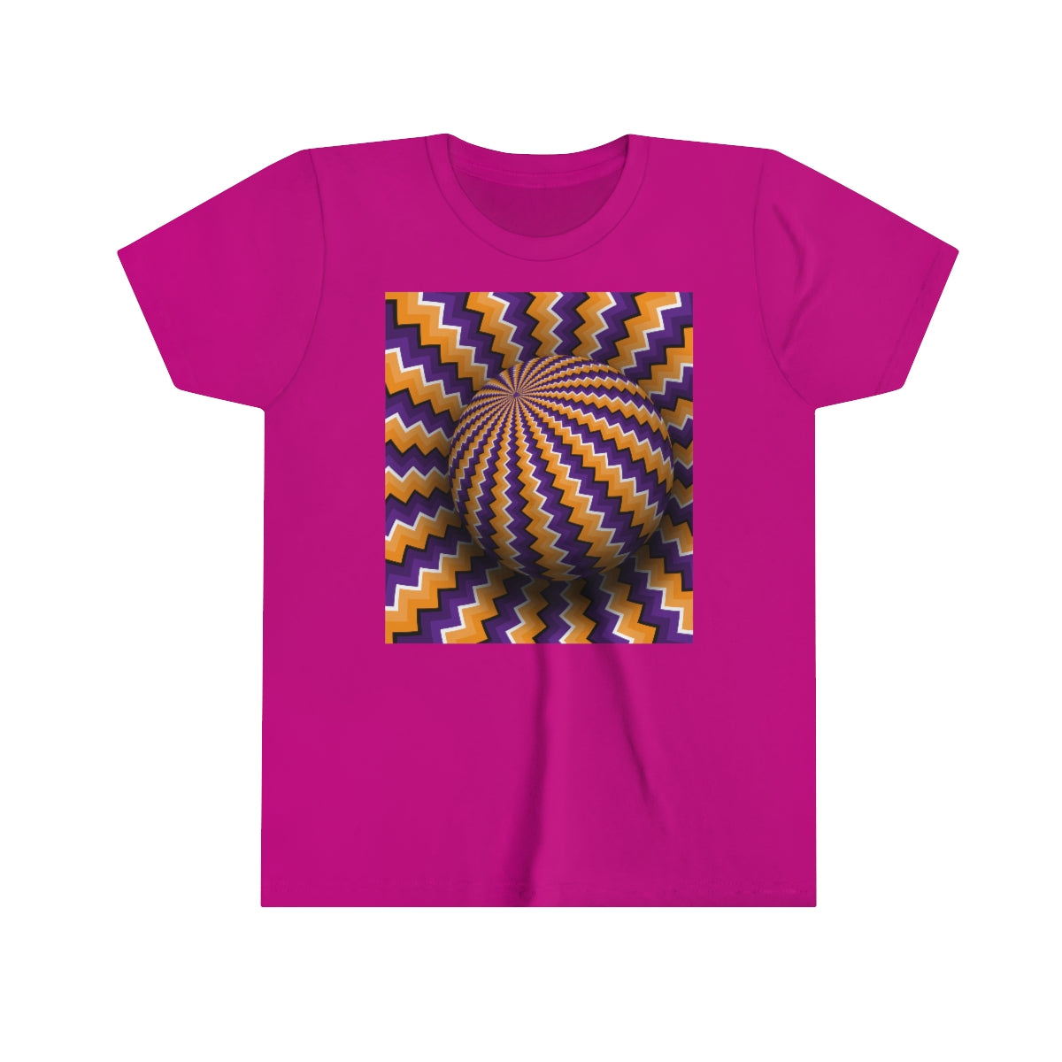 Youth Short Sleeve Tee "Optical illusion Purple sphere"