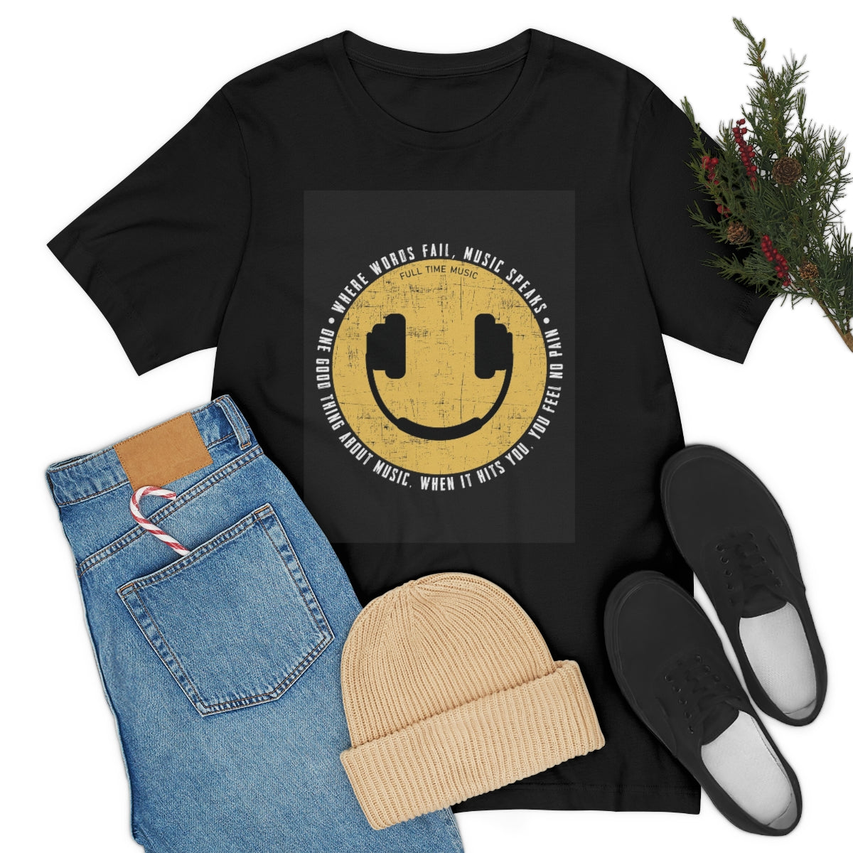 Unisex Jersey Short Sleeve Tee "Smile and headset"