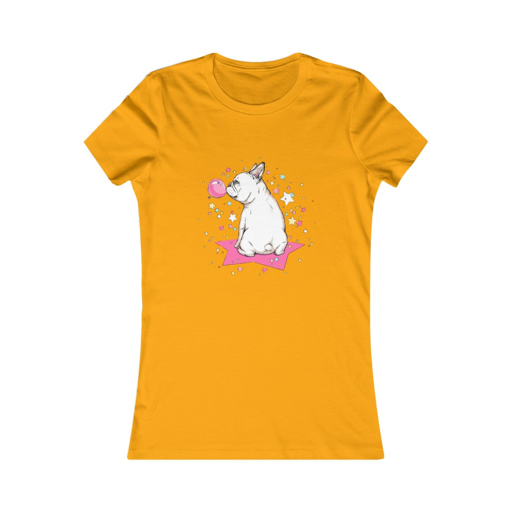 Women's Favorite Tee "French white bulldog & stars"
