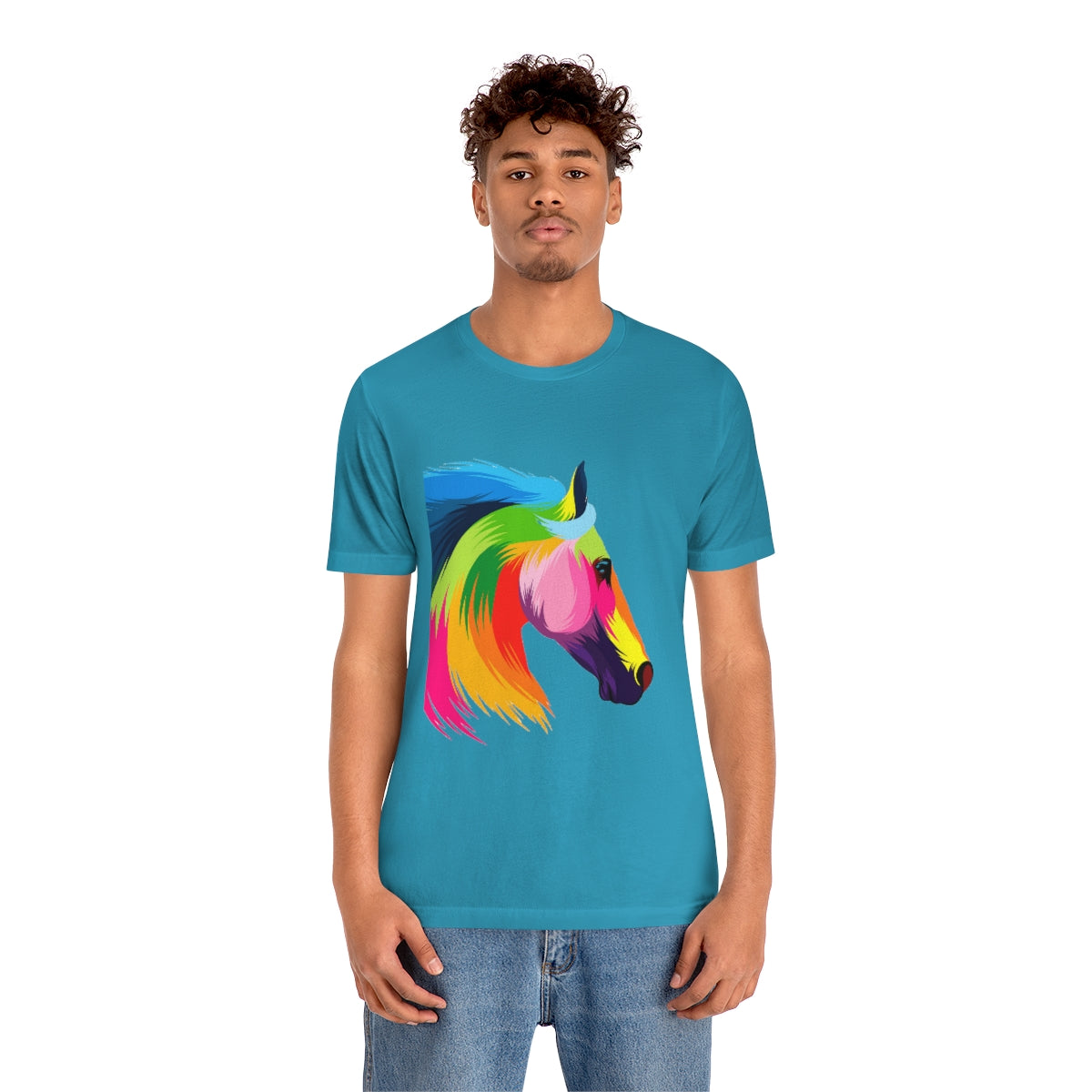 Unisex Jersey Short Sleeve Tee "Abstract colorful horse"