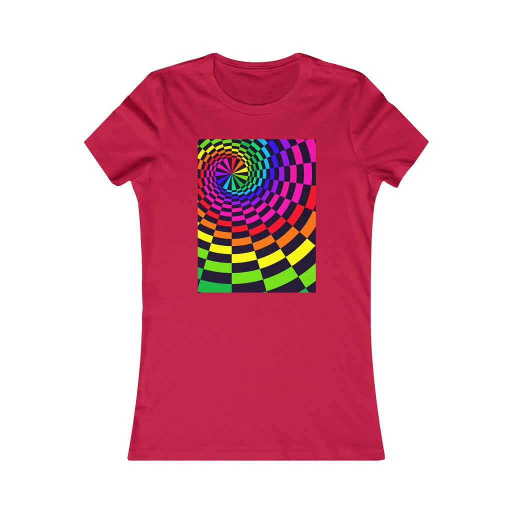 Women's Favorite Tee "Optical illusion Black Spirals of the Rectangles"
