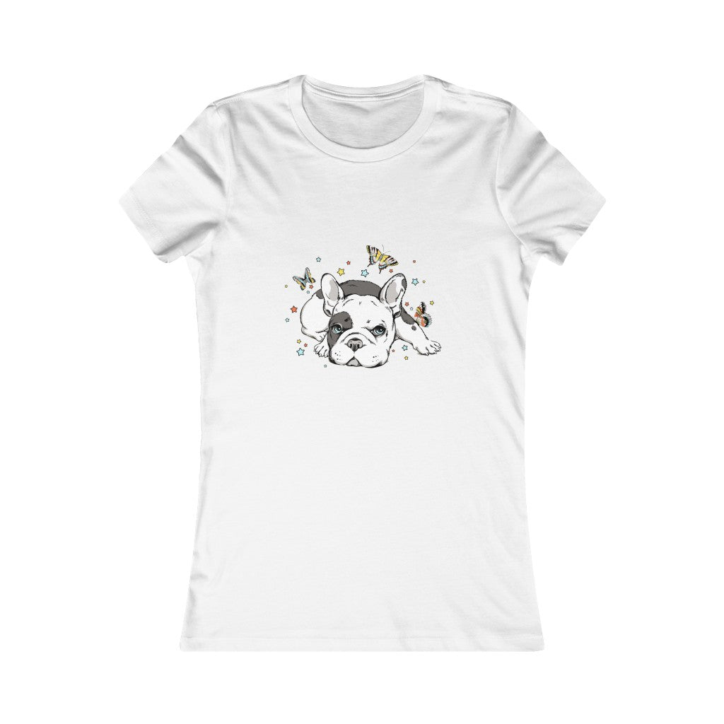 Women's Favorite Tee "French bulldog with butterflies"