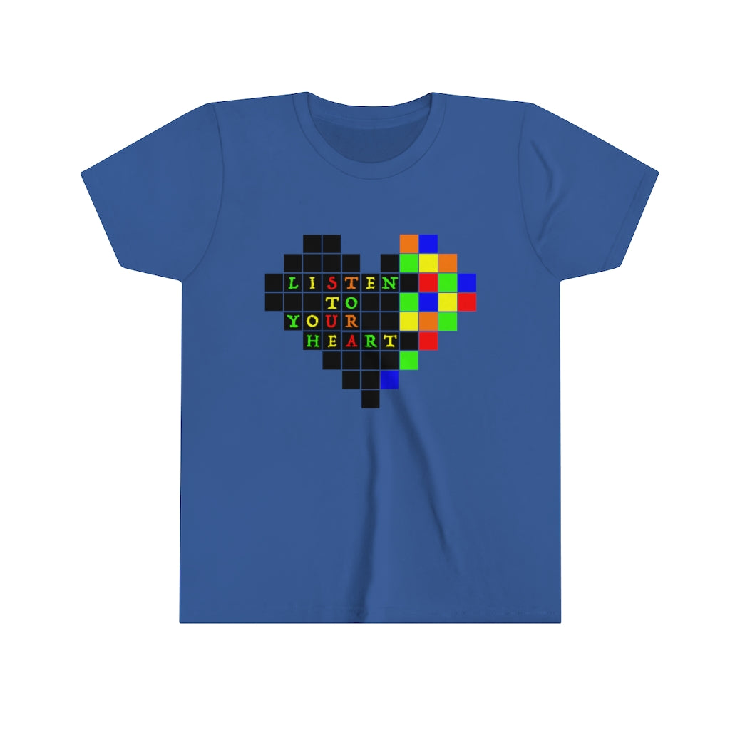 Youth Short Sleeve Tee "Listen to your heart"