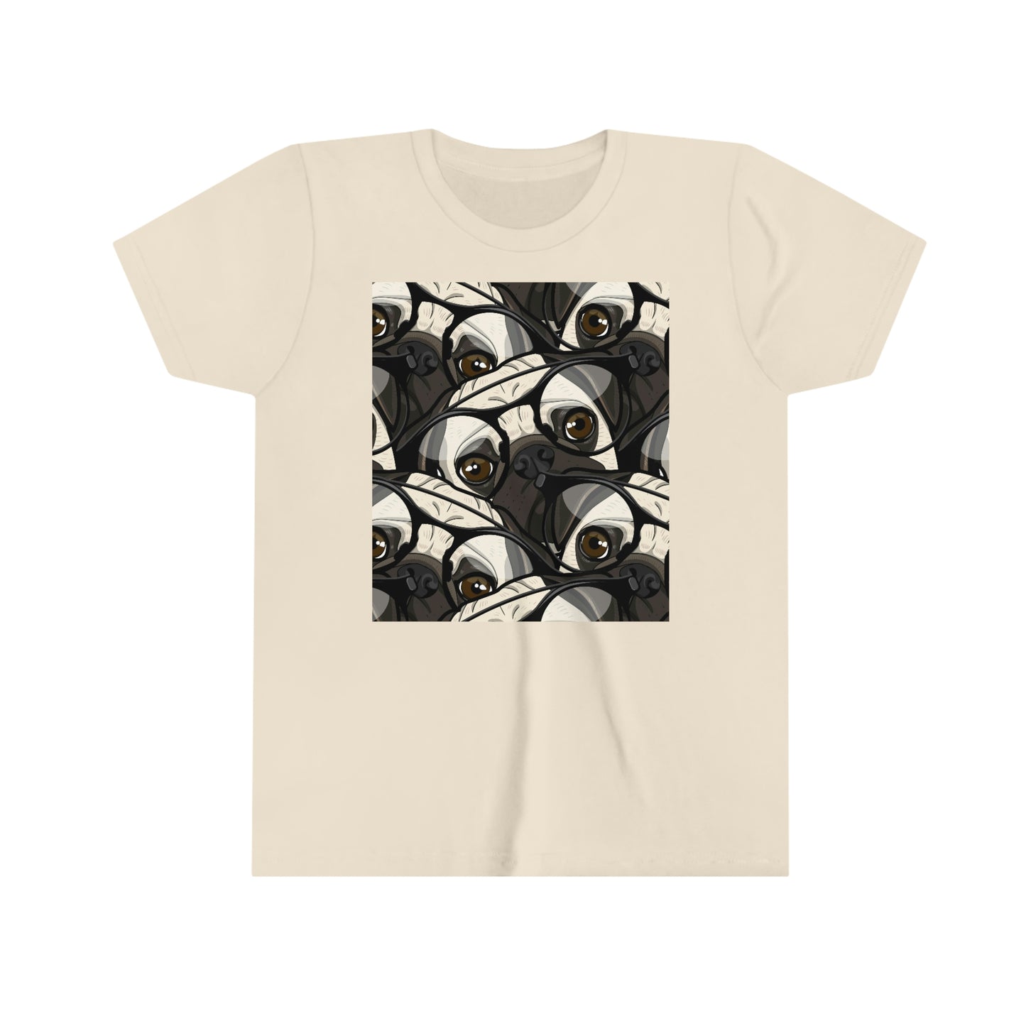 Youth Short Sleeve Tee "Pugs pattern"