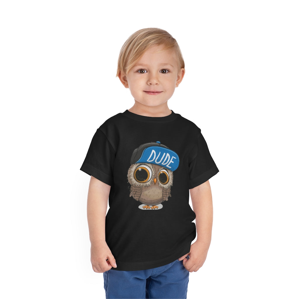 Kids Short Sleeve Tee "Cute Cartoon Owl in a cap "