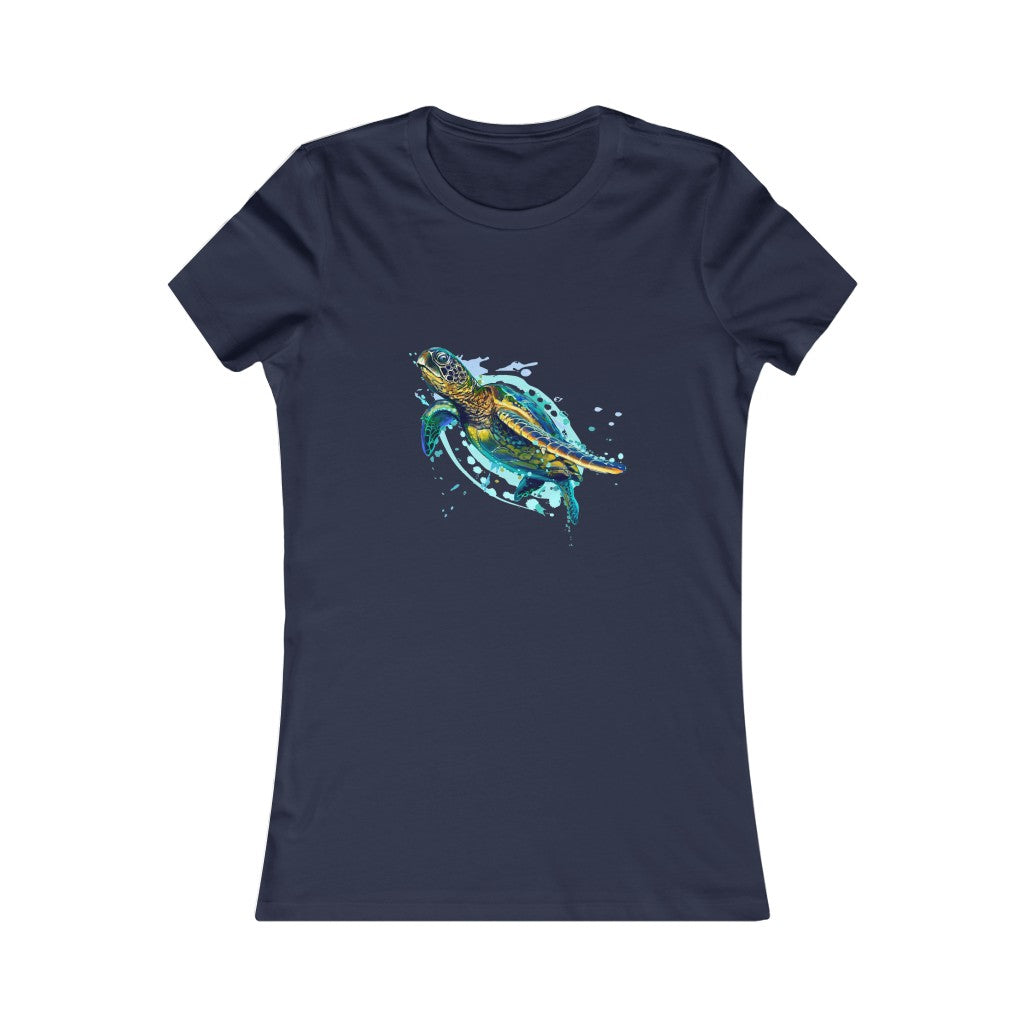 Women's Favorite Tee "Sea colorful turtle"
