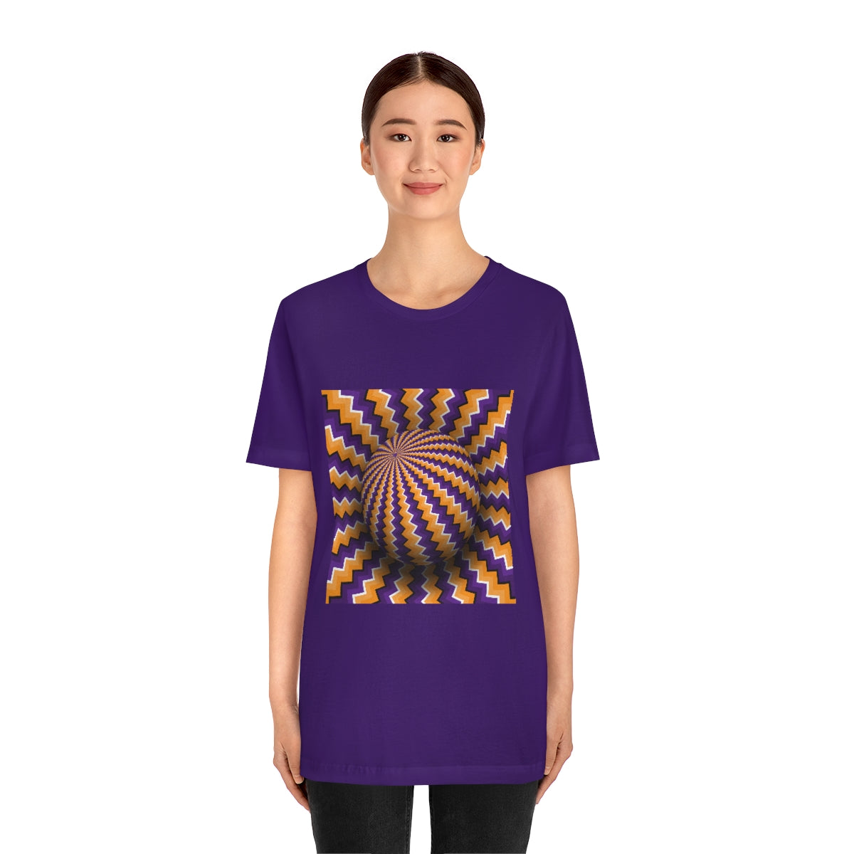 Unisex Jersey Short Sleeve Tee "Optical illusion Purple sphere"