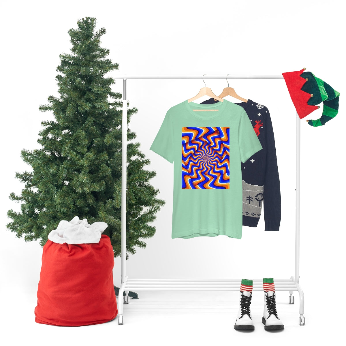 Unisex Jersey Short Sleeve Tee "Optical illusion Abstract turned frames"