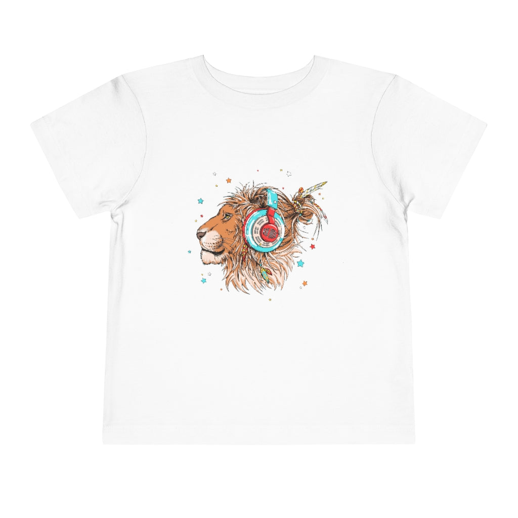 Kids Short Sleeve Tee "Lion & headphones"