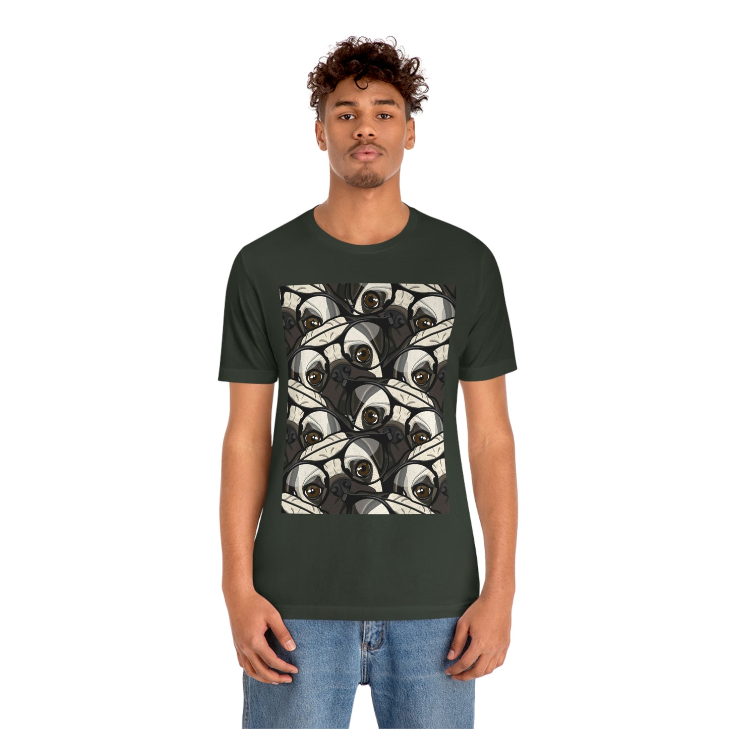 Unisex Jersey Short Sleeve Tee "Pugs pattern"