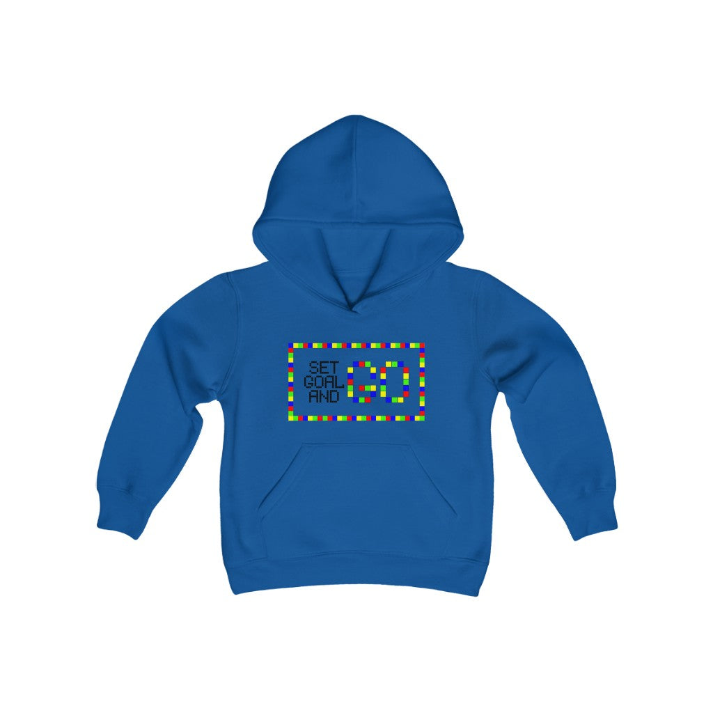 Youth Heavy Blend Hooded Sweatshirt "Set goal and GO"