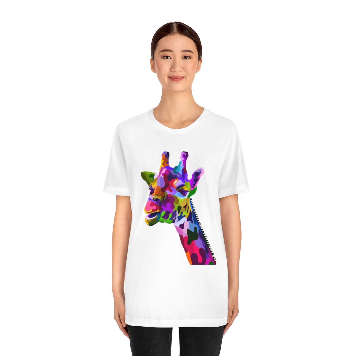 Unisex Jersey Short Sleeve Tee "Abstract colorful geraffe"