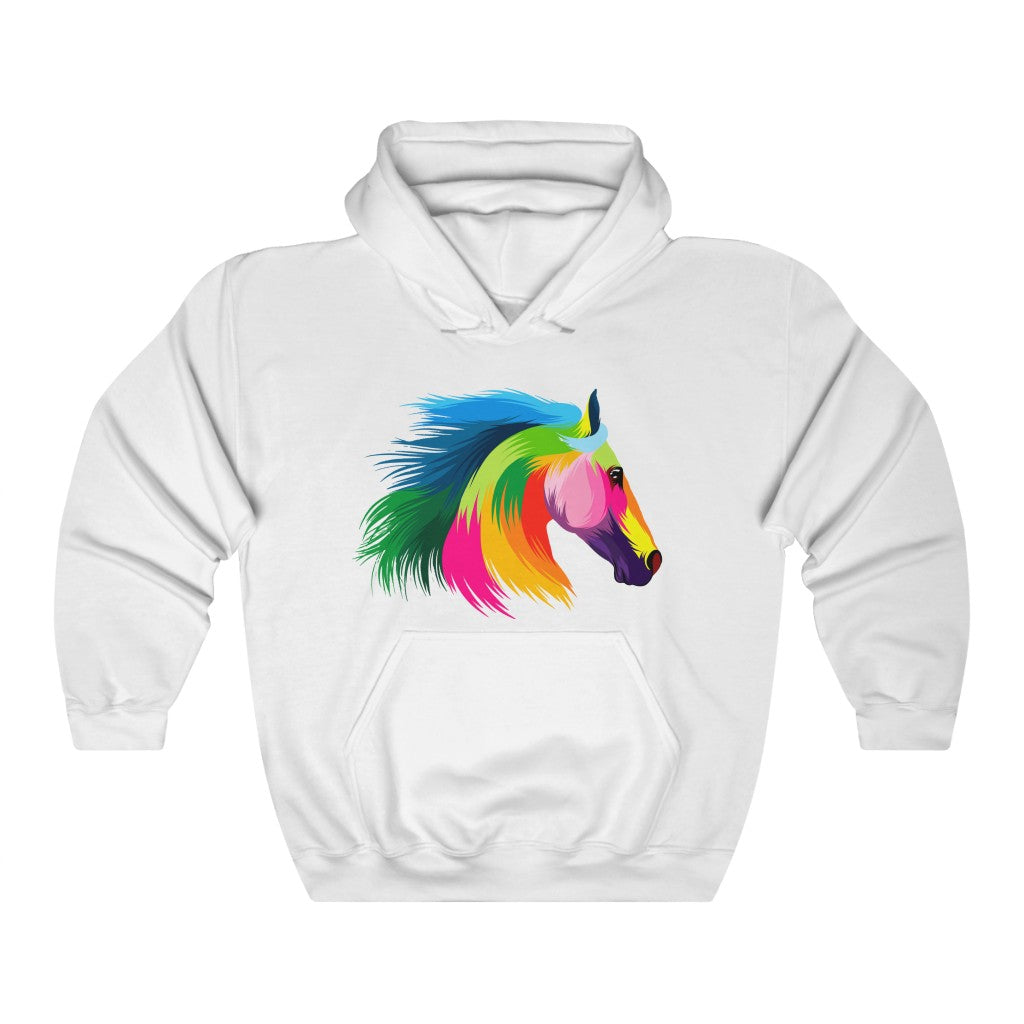 Unisex Heavy Blend™ Hooded Sweatshirt "Abstract colorful horse"