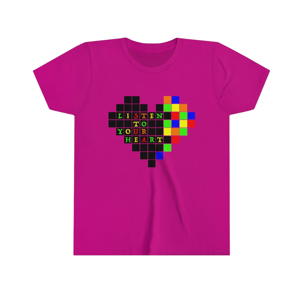 Youth Short Sleeve Tee "Listen to your heart"