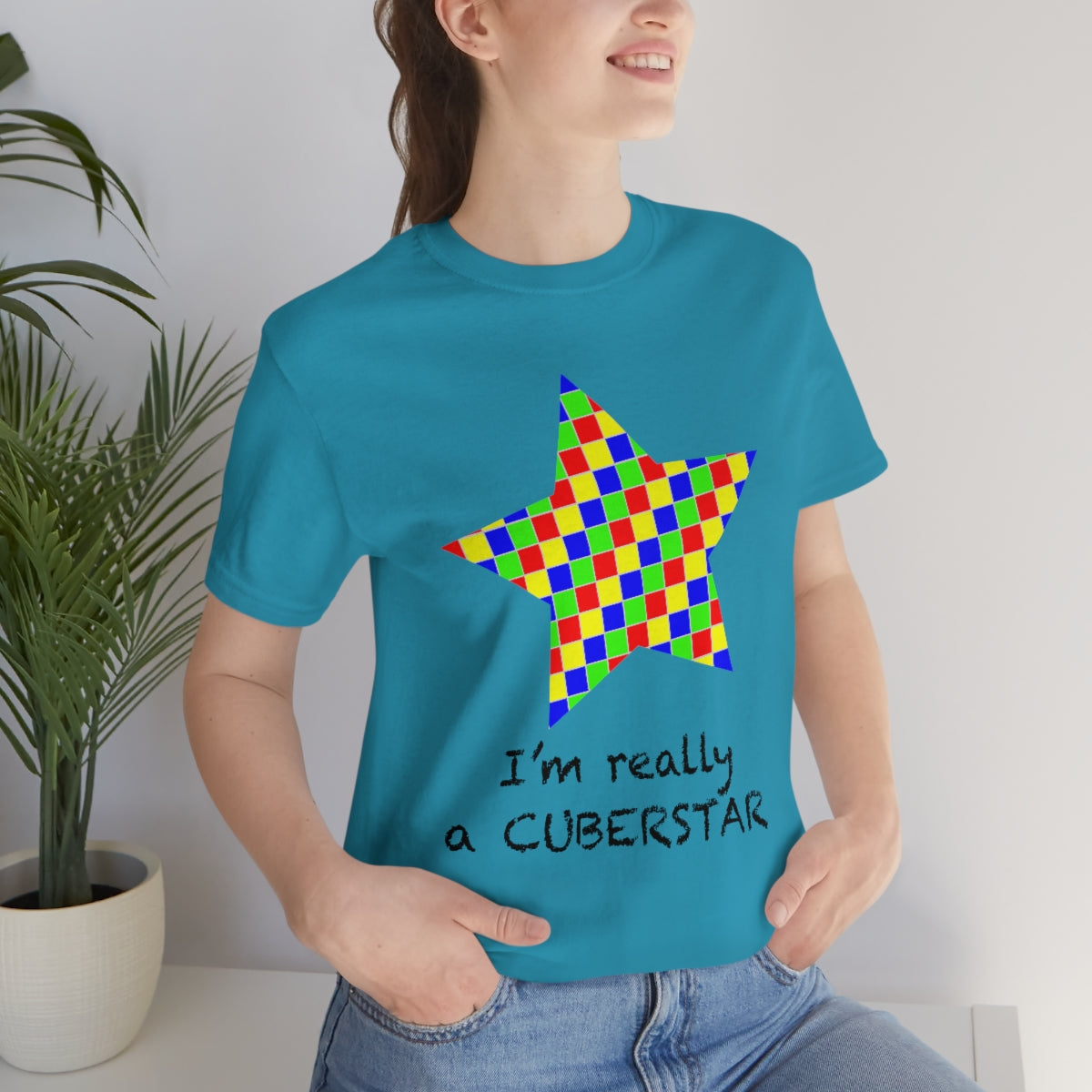 Unisex Jersey Short Sleeve Tee "I'm really a cuberstar"