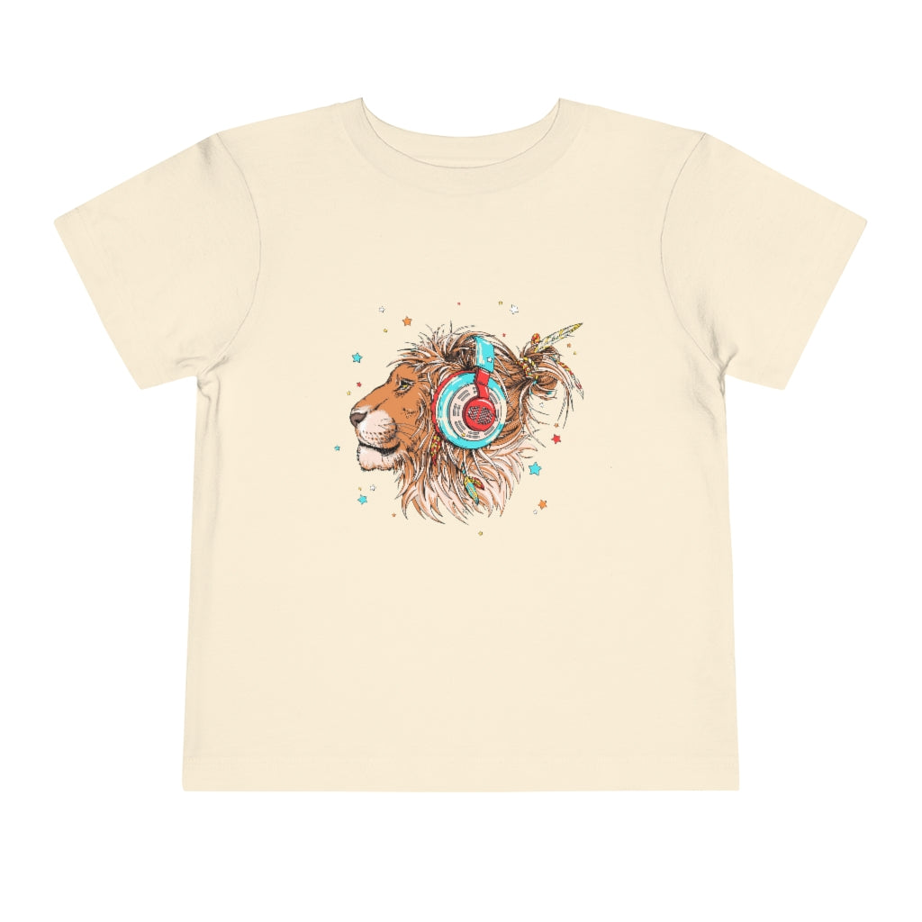 Kids Short Sleeve Tee "Lion & headphones"