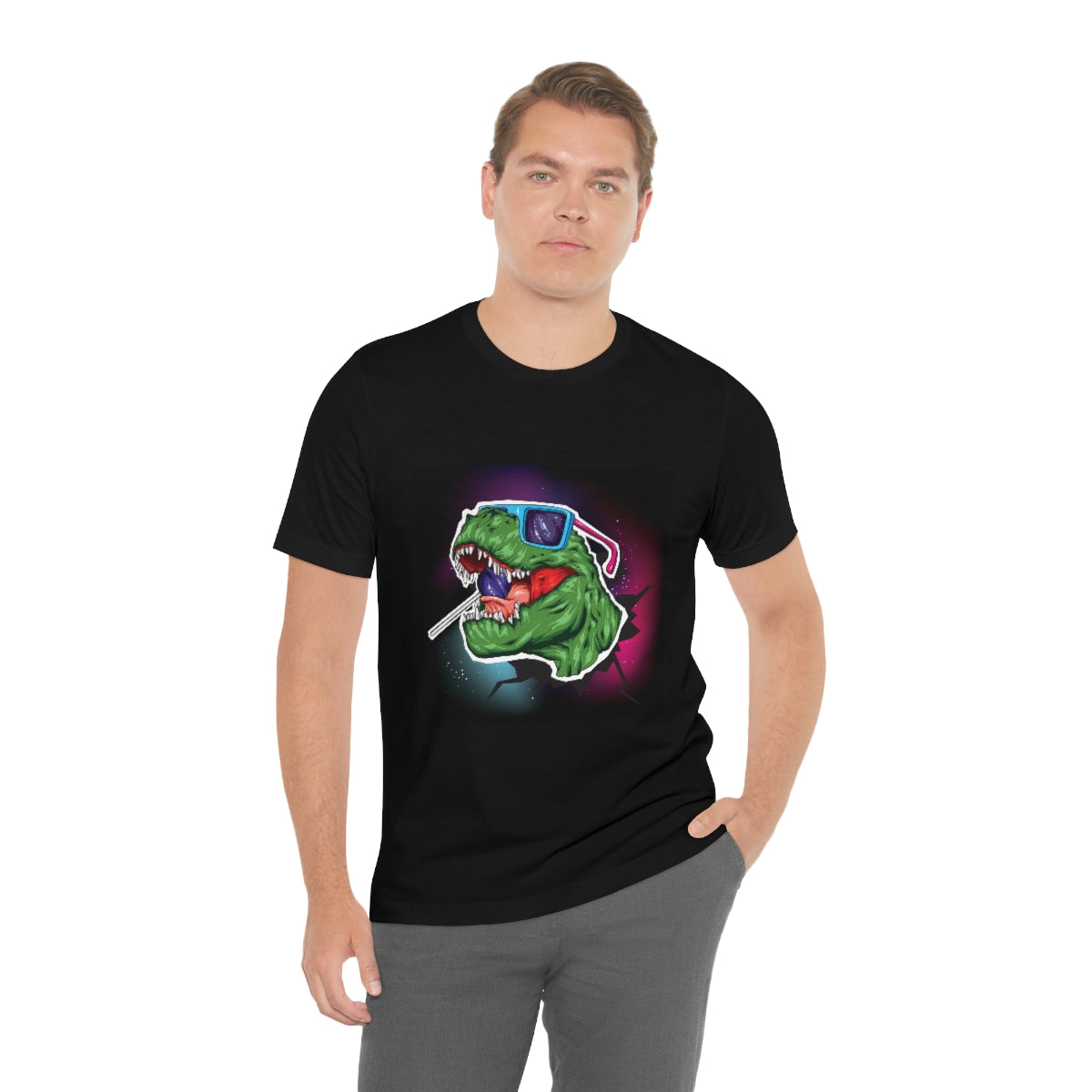 Unisex Jersey Short Sleeve Tee "Dinosaur & Lollipop"