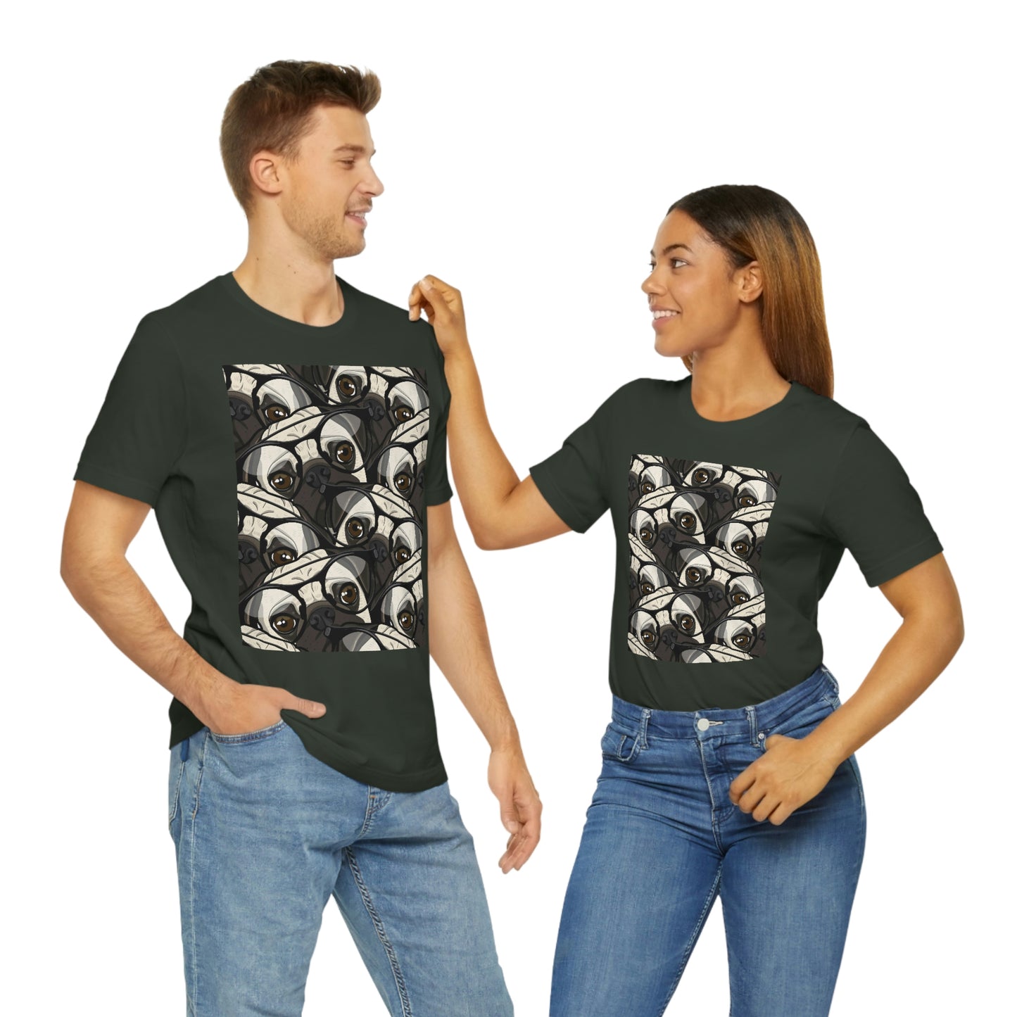 Unisex Jersey Short Sleeve Tee "Pugs pattern"