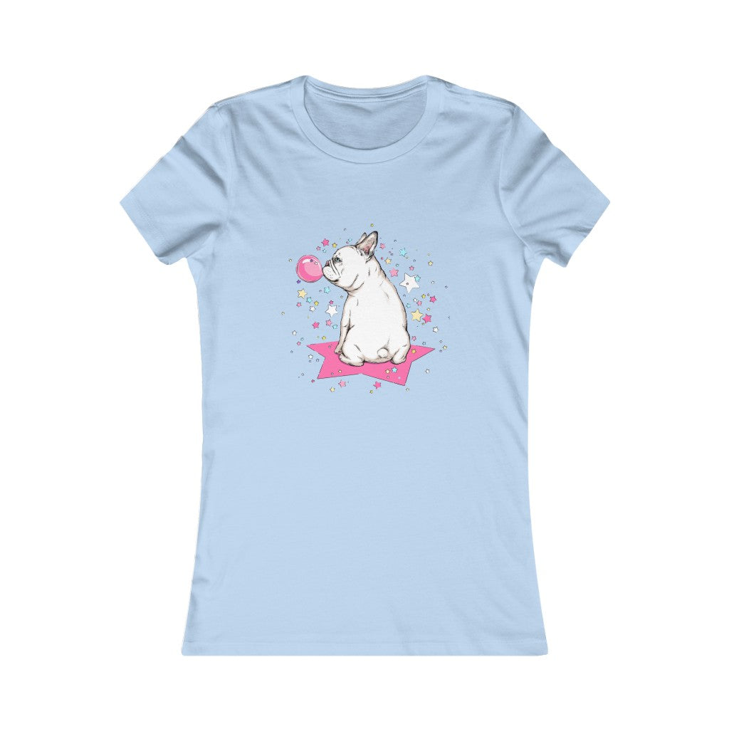 Women's Favorite Tee "French white bulldog & stars"