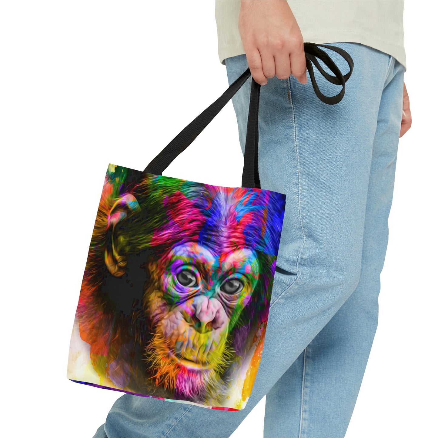 AOP Tote Bag "Monkey color art"