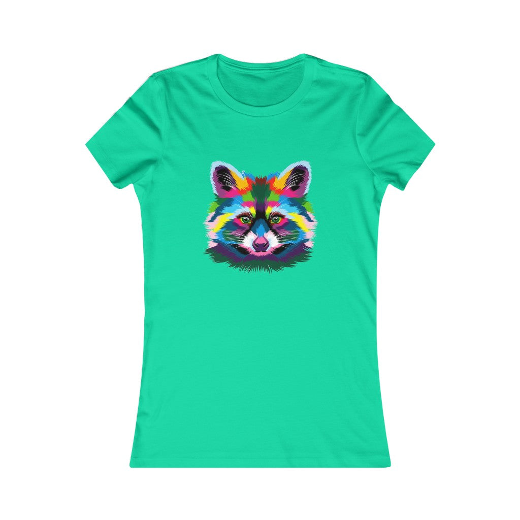 Women's Favorite Tee "Abstract colorful raccoon"