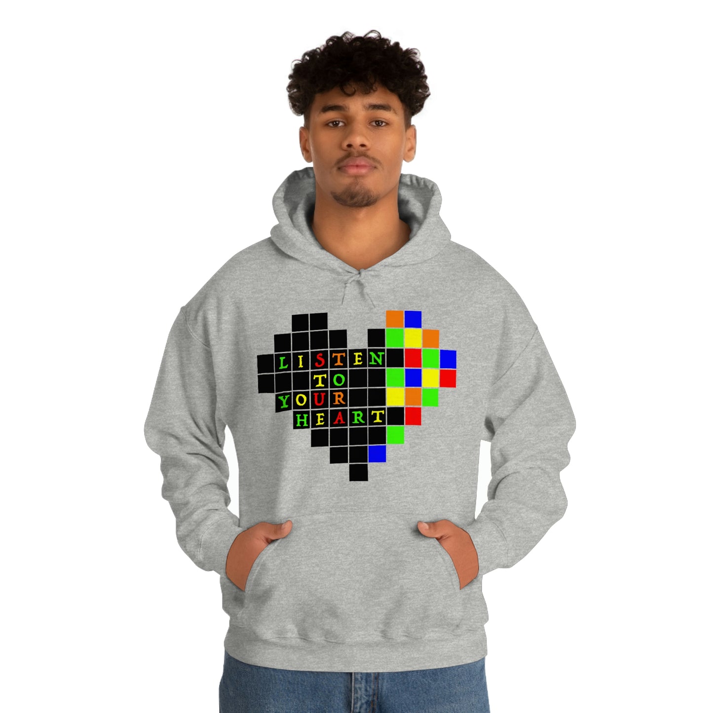 Unisex Heavy Blend™ Hooded Sweatshirt "Listen to your heart"