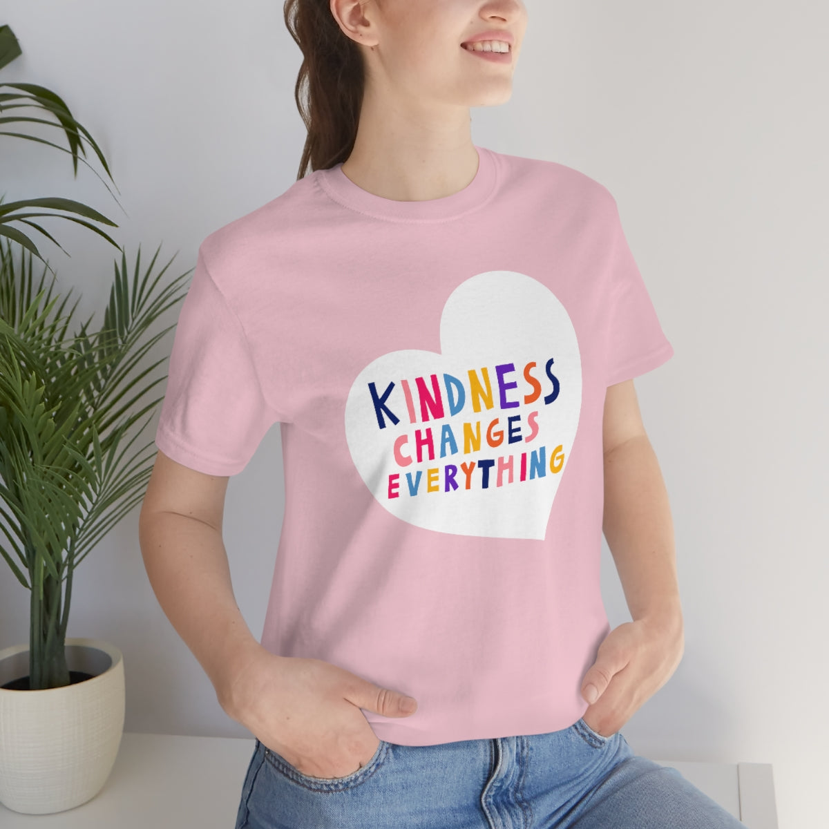 Unisex Jersey Short Sleeve Tee "Pink shirt DAY Kindness changes everything"