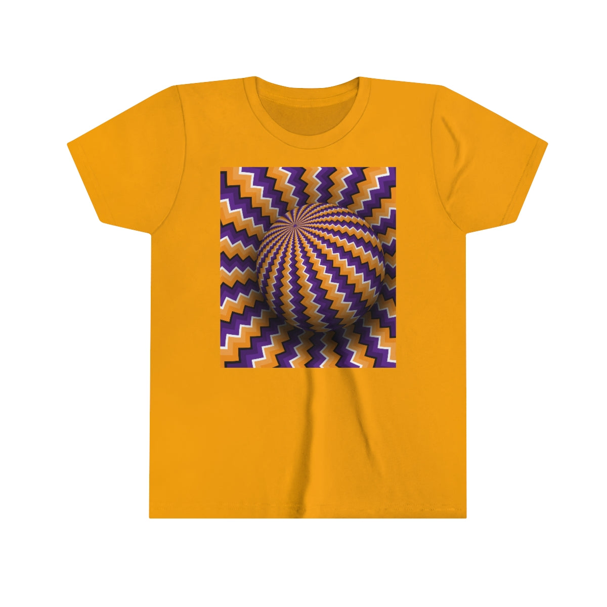 Youth Short Sleeve Tee "Optical illusion Purple sphere"