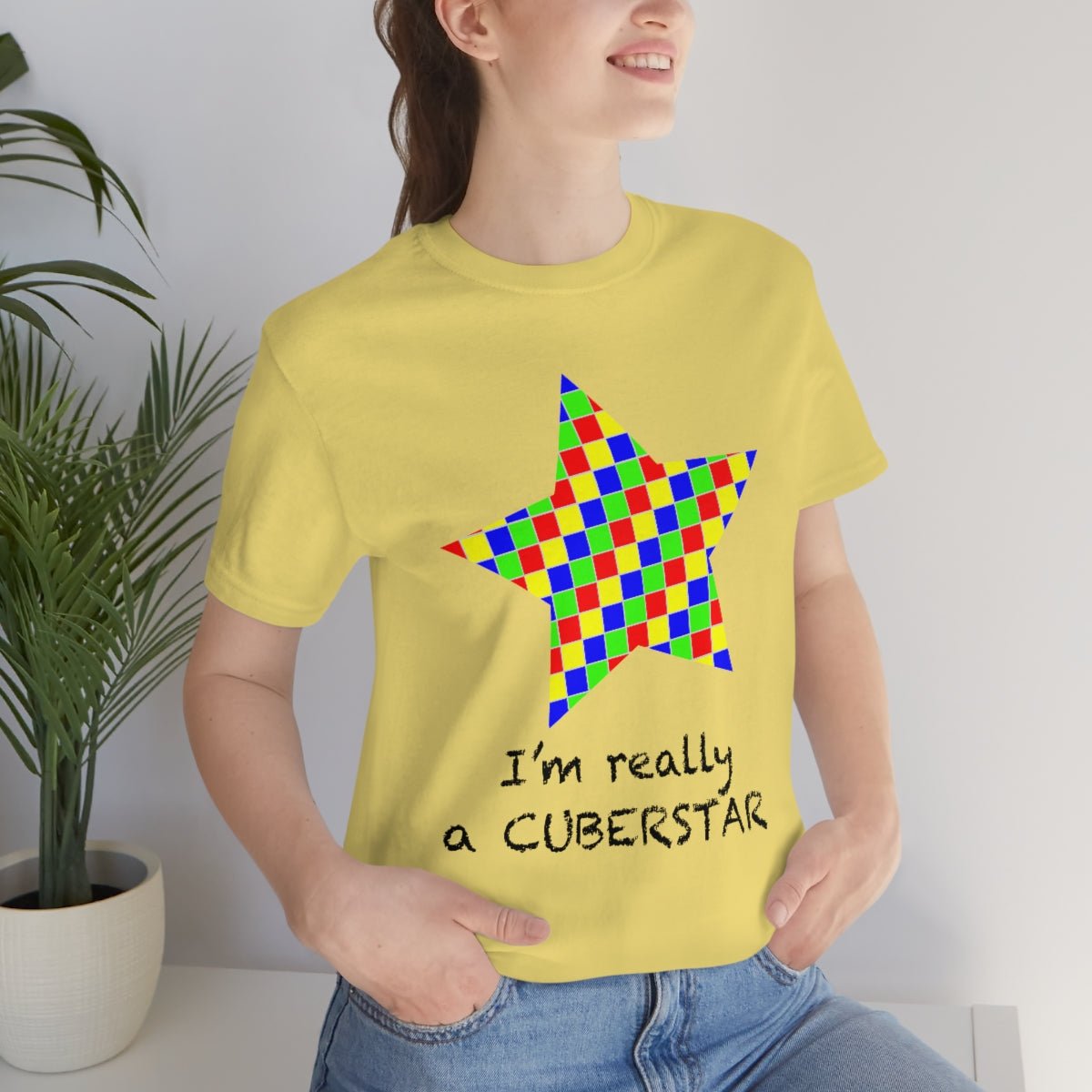 Unisex Jersey Short Sleeve Tee "I'm really a cuberstar"