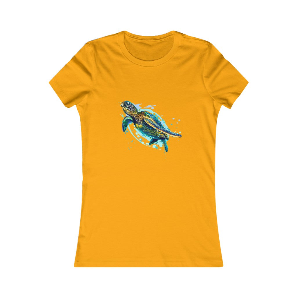 Women's Favorite Tee "Sea colorful turtle"