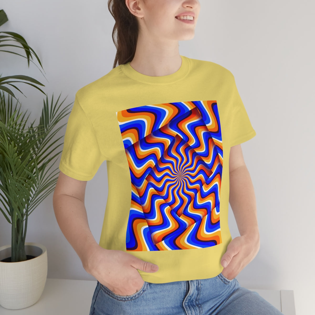 Unisex Jersey Short Sleeve Tee "Optical illusion Abstract turned frames"