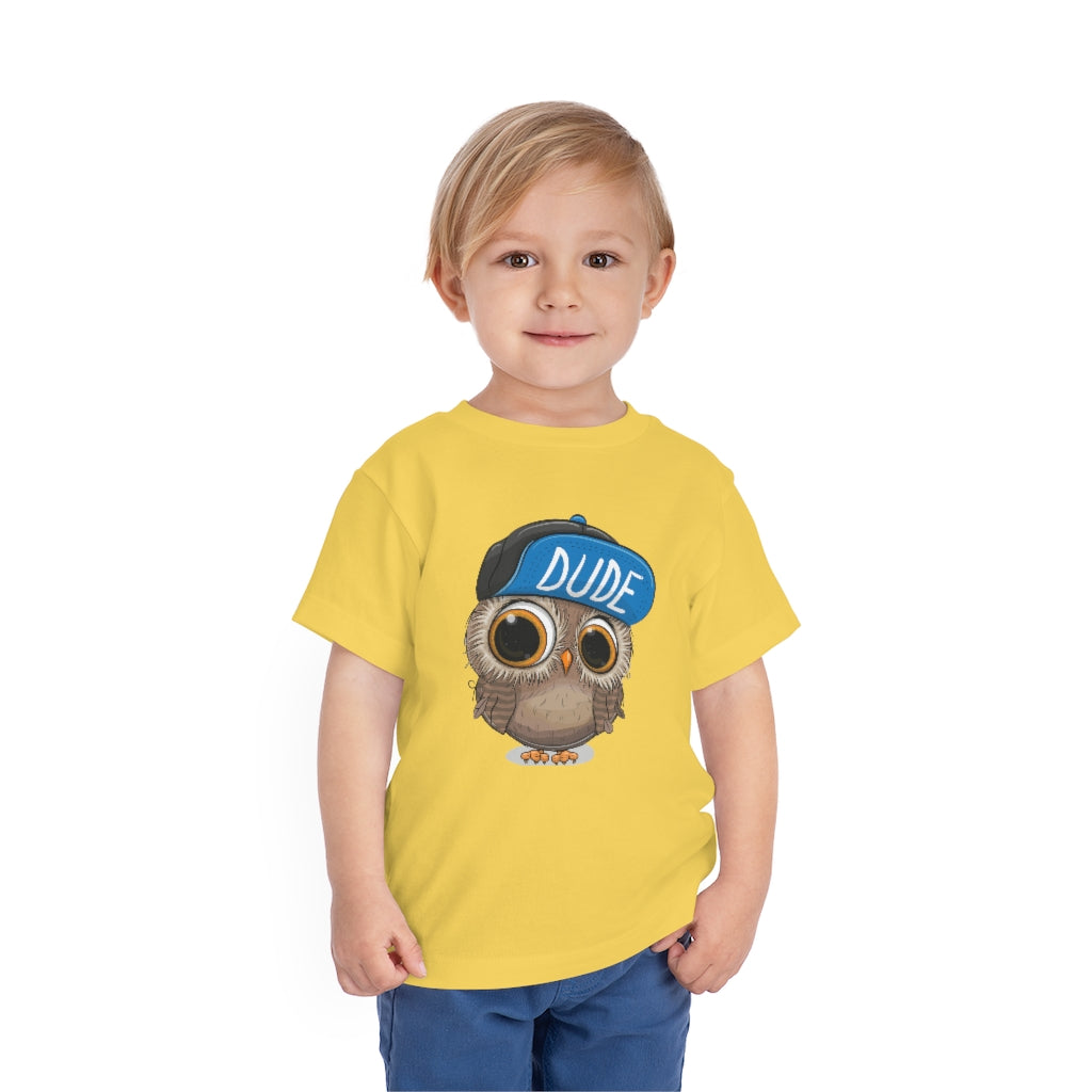 Kids Short Sleeve Tee "Cute Cartoon Owl in a cap "