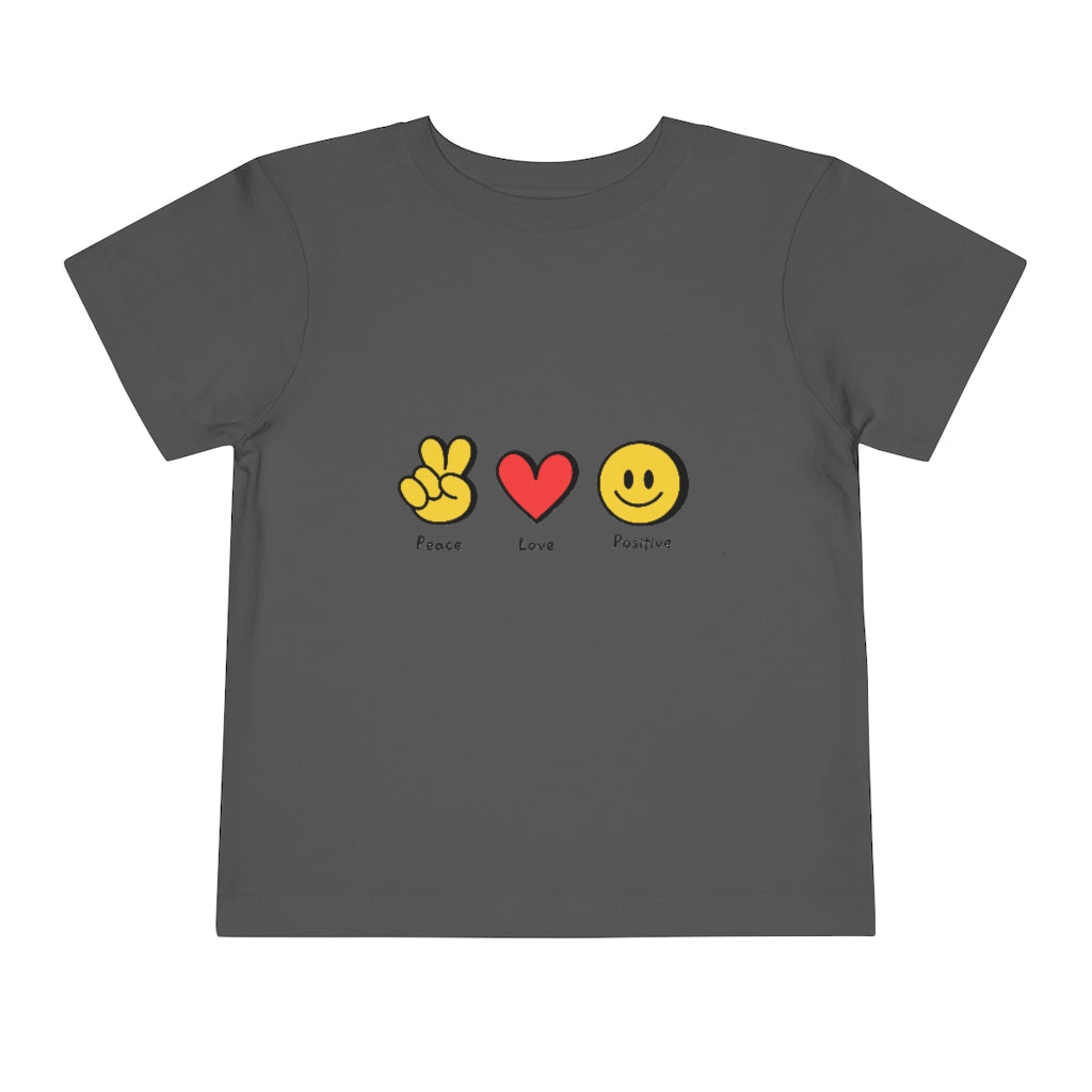 Kids Short Sleeve Tee "Peace, love, positive"