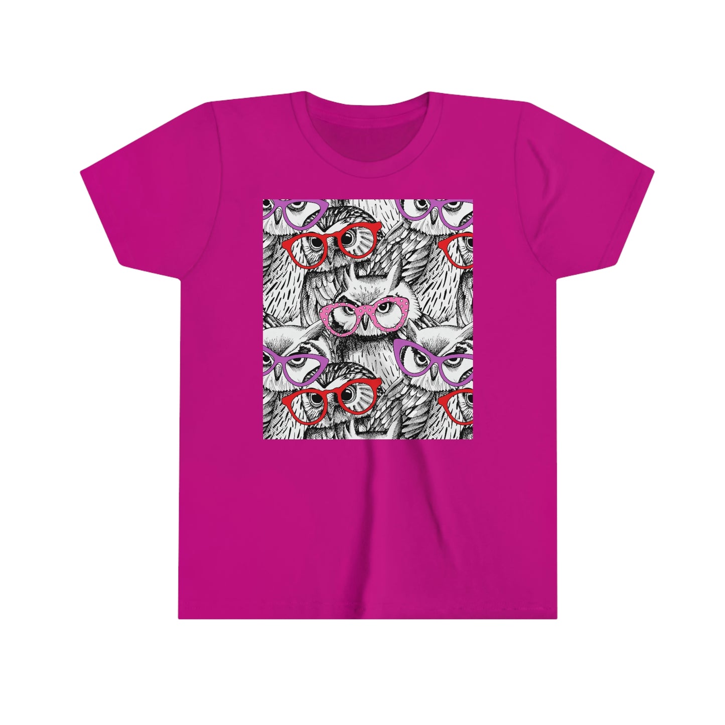 Youth Short Sleeve Tee "Pattern with owls"