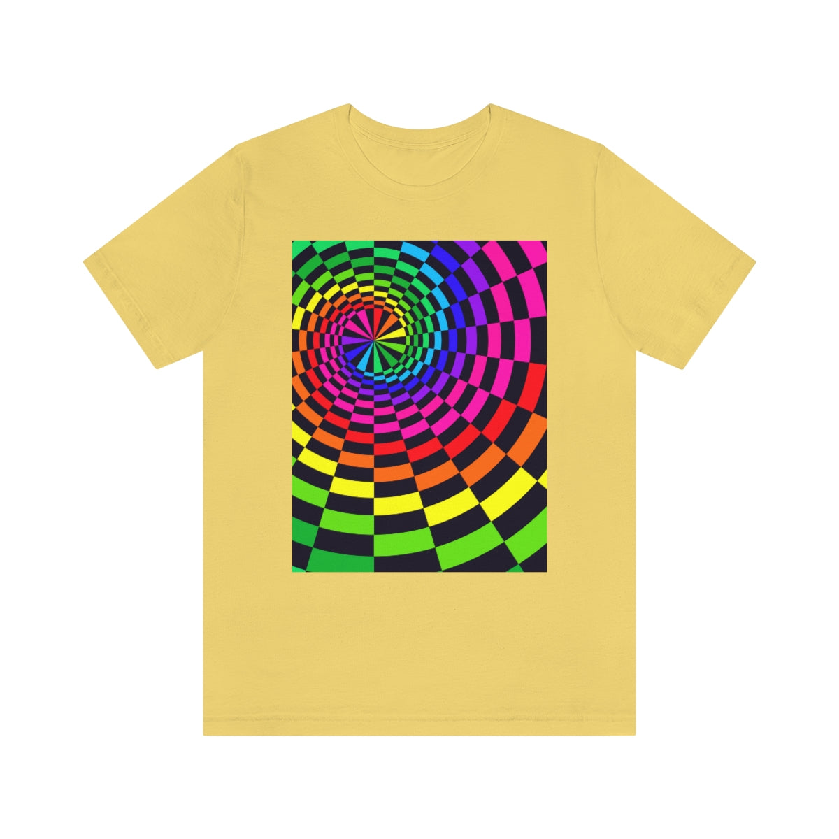 Unisex Jersey Short Sleeve Tee "Optical illusion Black Spirals of the Rectangles"