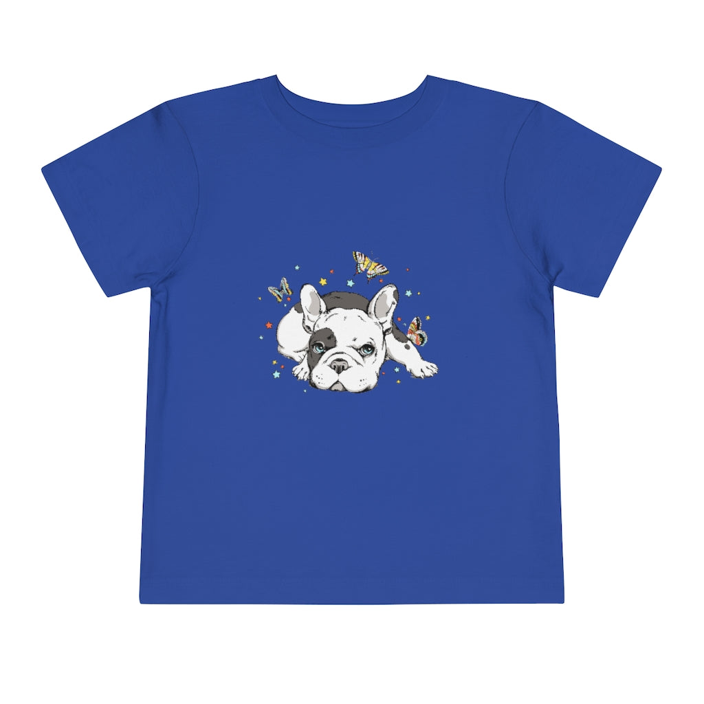 Kids Short Sleeve Tee "French bulldog with butterflies"
