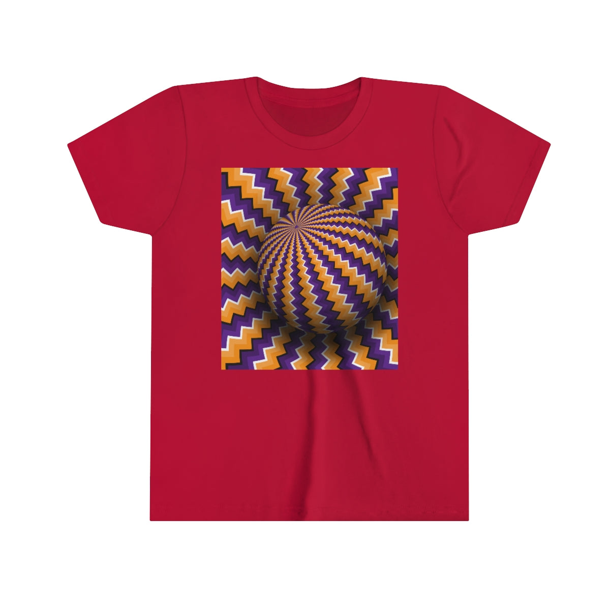 Youth Short Sleeve Tee "Optical illusion Purple sphere"