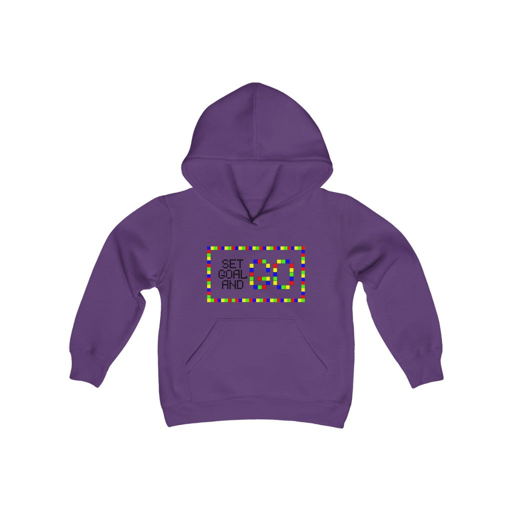 Youth Heavy Blend Hooded Sweatshirt "Set goal and GO"