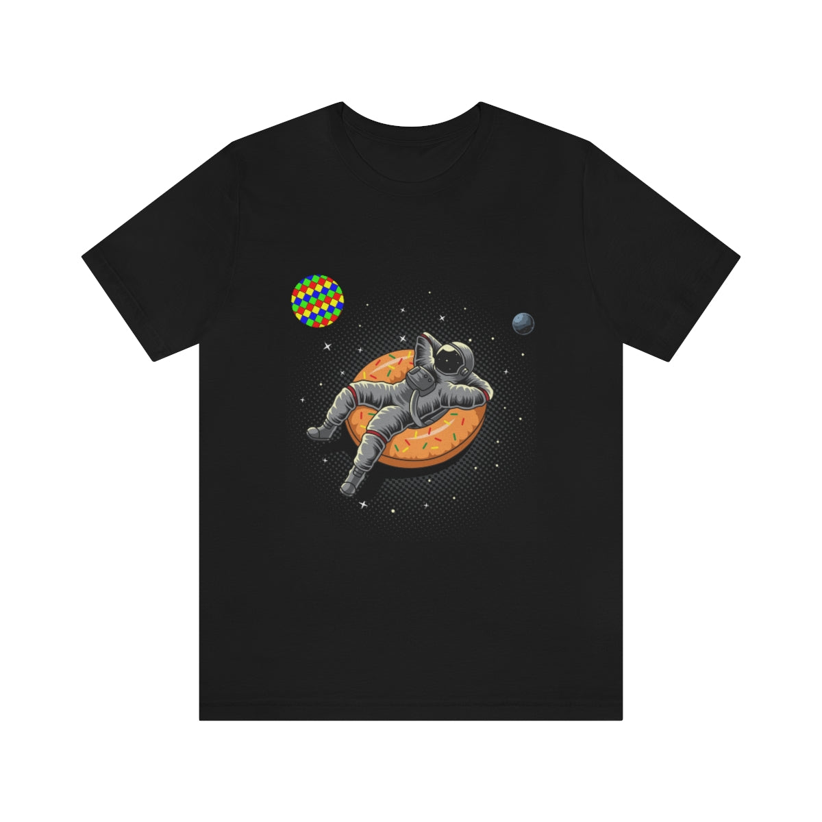 Unisex Jersey Short Sleeve Tee "Astronaut and CubeArea planet"